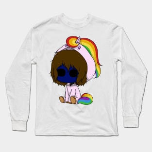 creepypasta unicorn (eyeless jack) Long Sleeve T-Shirt